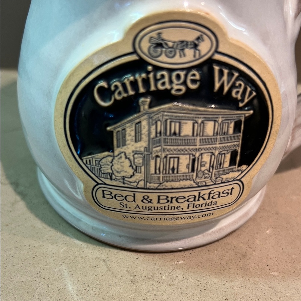 Pottery Carriage Way White Ceramic Coffee Mug - Picture 3 of 6